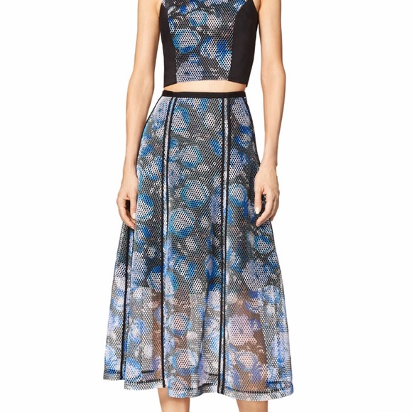 New Sachin Babi Mixed Mesh Skirt, 4 - Picture 2 of 8